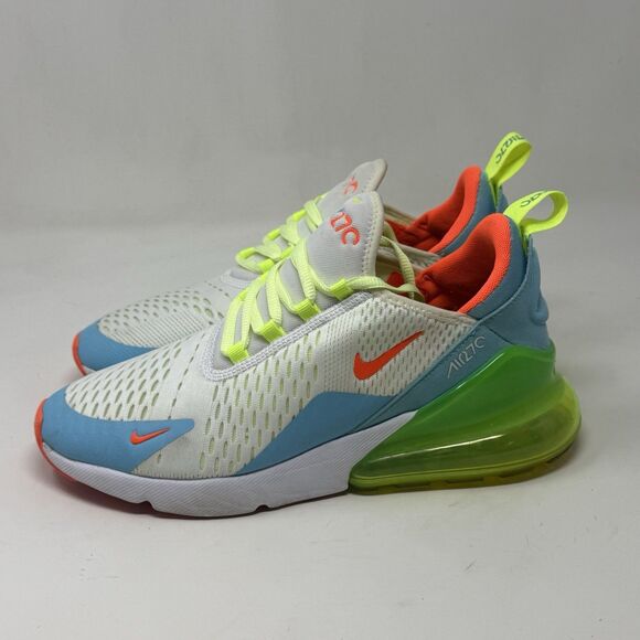 Nike Air Max 270 GS Shoes Sneakers Womens 8.5 Blue Barely Volt CJ9940-400 - Picture 2 of 16